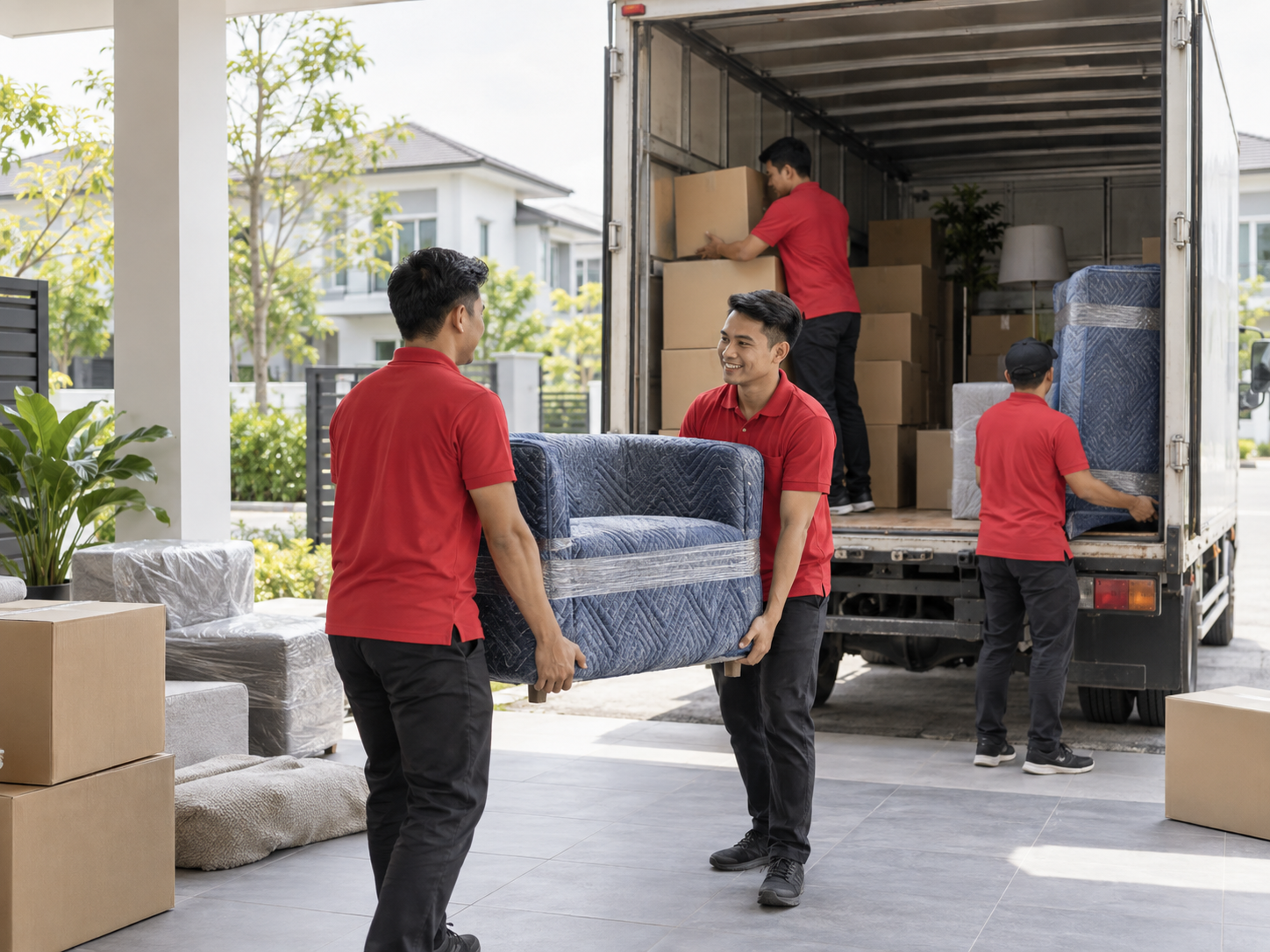 Smart Move moving team and lorry