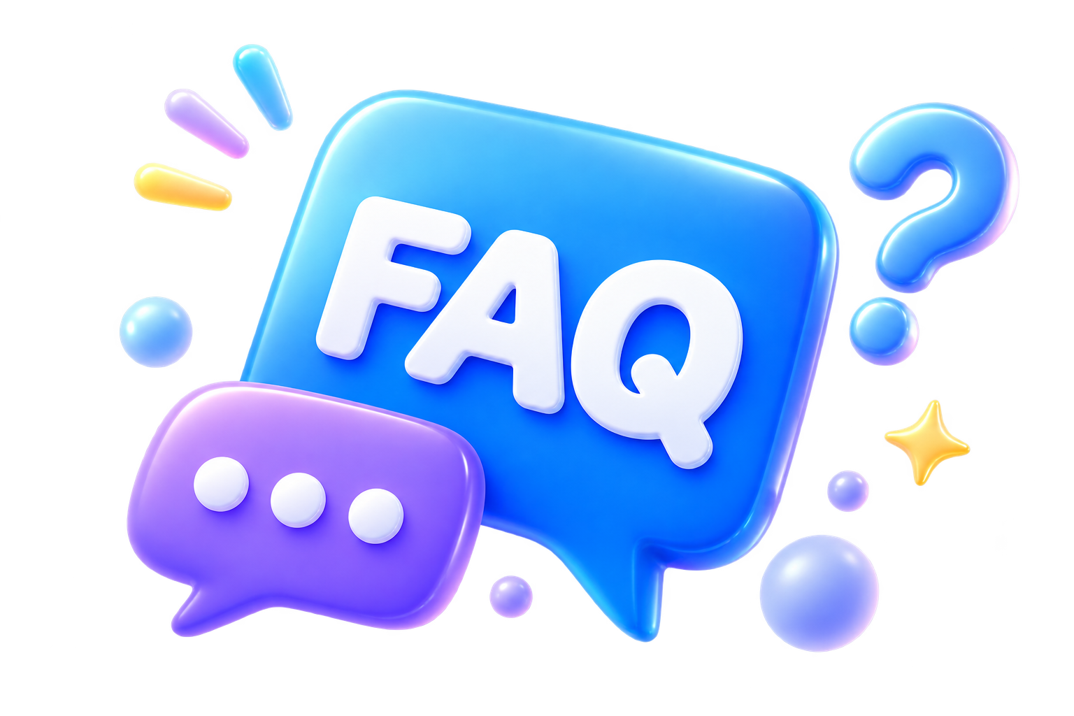 FAQ chat bubbles