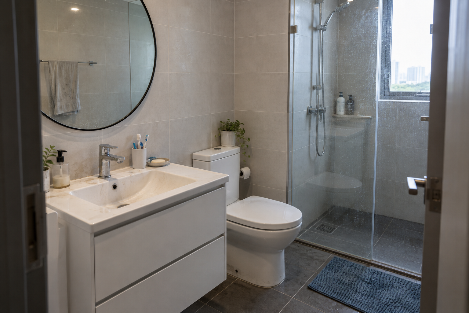 Bathroom deep cleaning before
