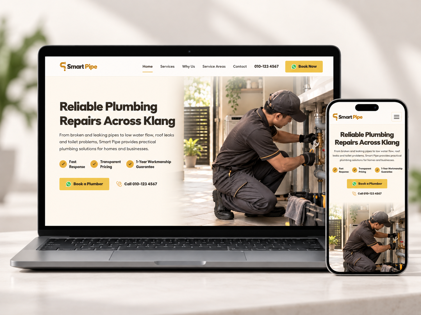 Plumbing Services website preview